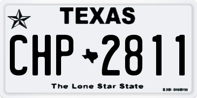 TX license plate CHP2811