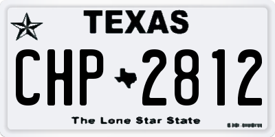 TX license plate CHP2812