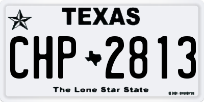 TX license plate CHP2813