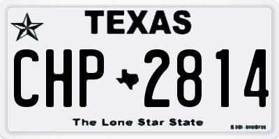 TX license plate CHP2814