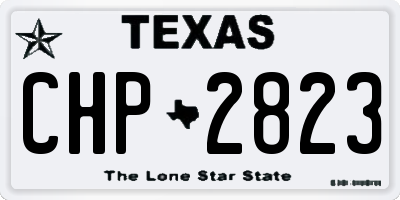 TX license plate CHP2823