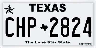 TX license plate CHP2824