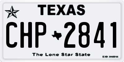 TX license plate CHP2841