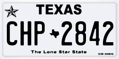 TX license plate CHP2842