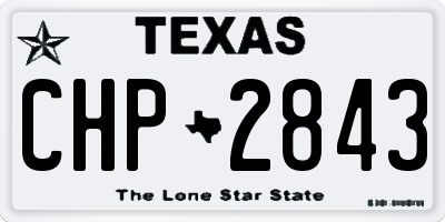 TX license plate CHP2843