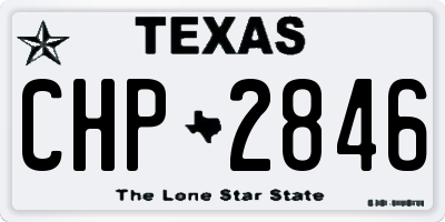 TX license plate CHP2846