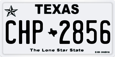TX license plate CHP2856