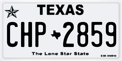 TX license plate CHP2859