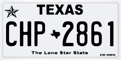 TX license plate CHP2861