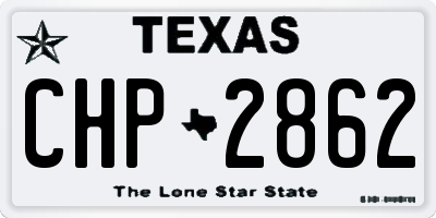 TX license plate CHP2862