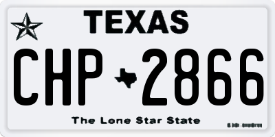 TX license plate CHP2866