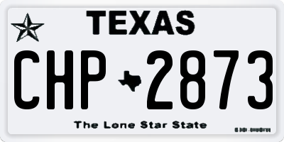 TX license plate CHP2873