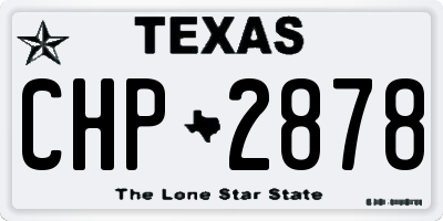 TX license plate CHP2878