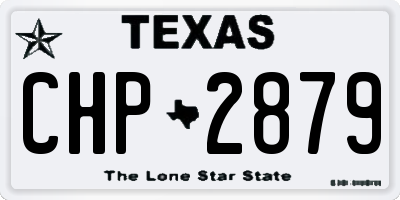 TX license plate CHP2879