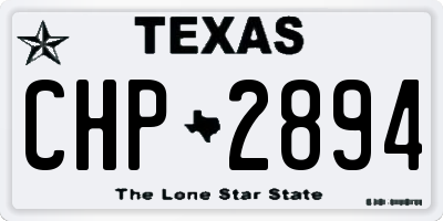 TX license plate CHP2894