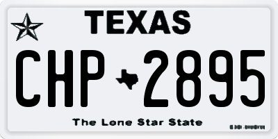 TX license plate CHP2895
