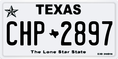 TX license plate CHP2897