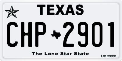 TX license plate CHP2901