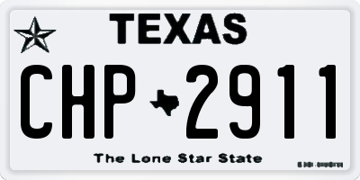 TX license plate CHP2911