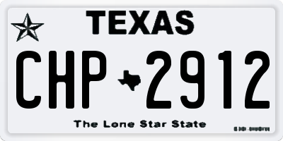 TX license plate CHP2912