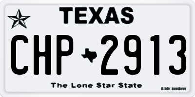 TX license plate CHP2913