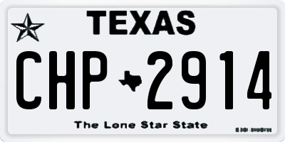 TX license plate CHP2914