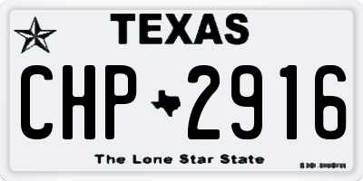 TX license plate CHP2916