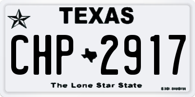 TX license plate CHP2917