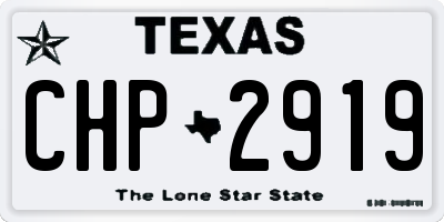 TX license plate CHP2919