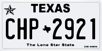 TX license plate CHP2921
