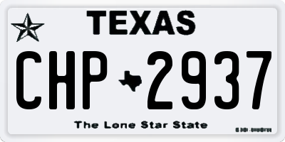 TX license plate CHP2937