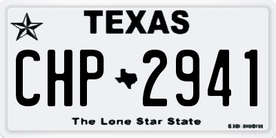 TX license plate CHP2941