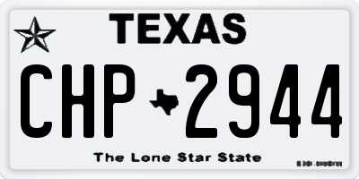TX license plate CHP2944