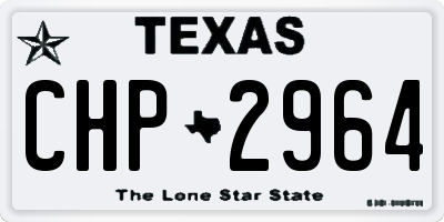 TX license plate CHP2964