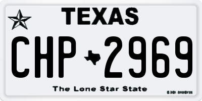 TX license plate CHP2969