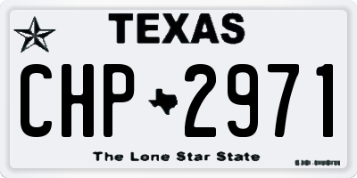 TX license plate CHP2971