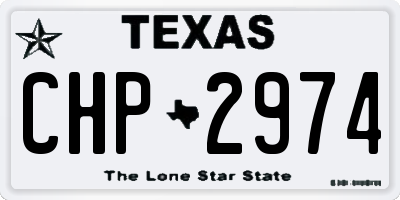 TX license plate CHP2974