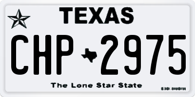 TX license plate CHP2975