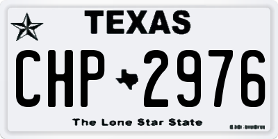 TX license plate CHP2976