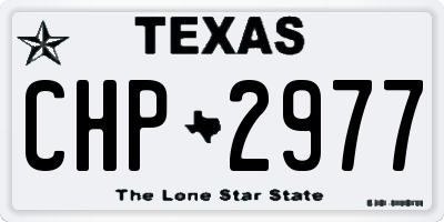 TX license plate CHP2977