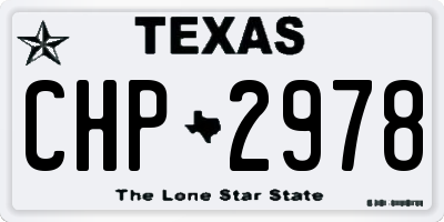 TX license plate CHP2978