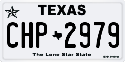 TX license plate CHP2979
