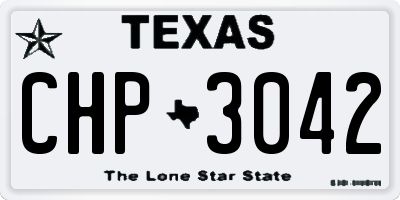 TX license plate CHP3042