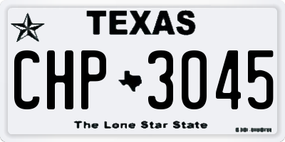 TX license plate CHP3045