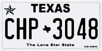 TX license plate CHP3048