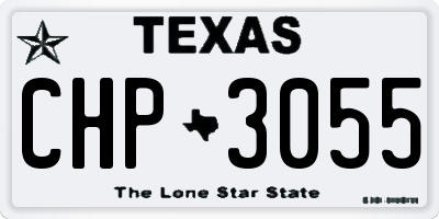 TX license plate CHP3055