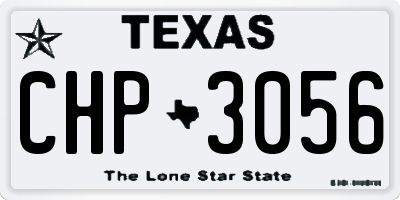 TX license plate CHP3056