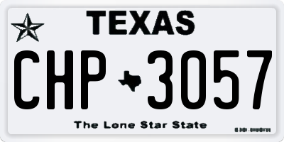 TX license plate CHP3057
