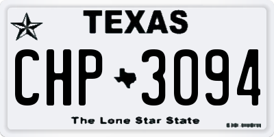 TX license plate CHP3094