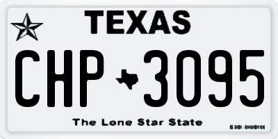 TX license plate CHP3095